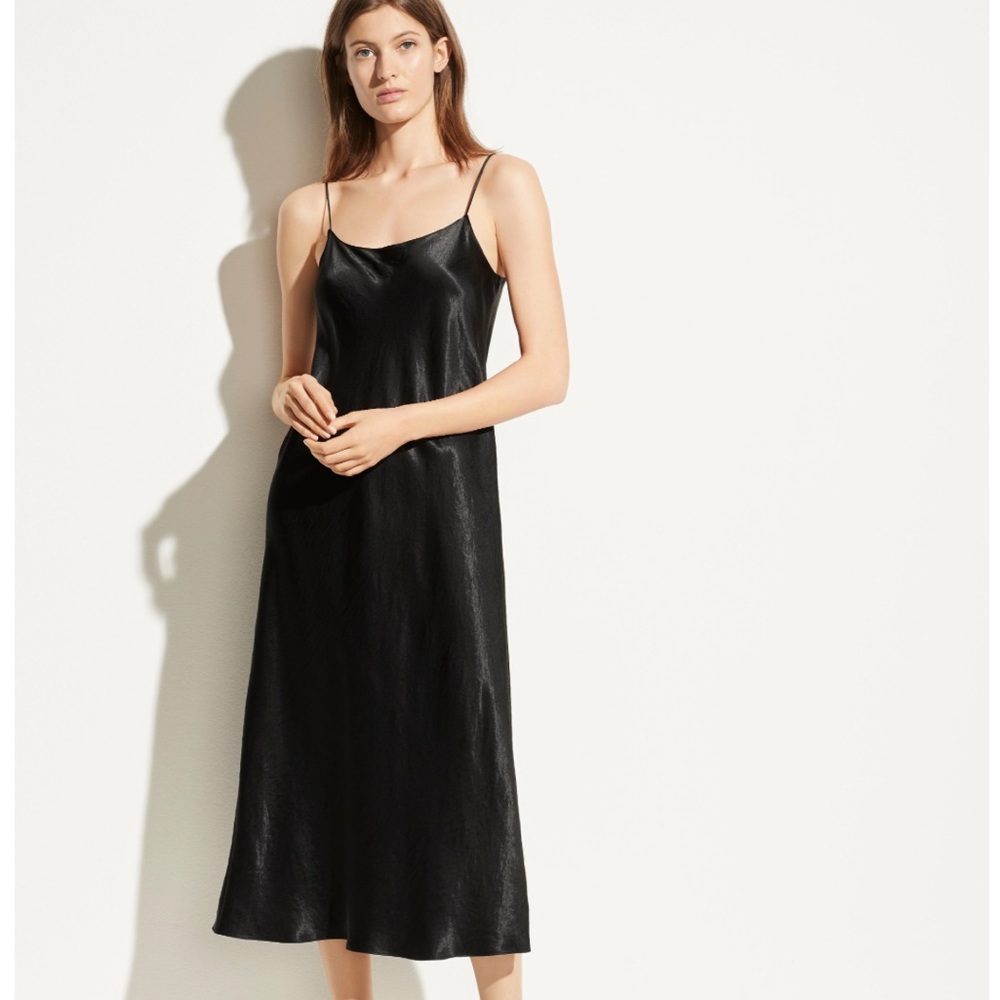 NWT Vince Japanese satin 100% acetate silky slip dress